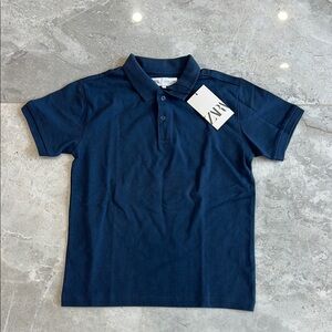 NWT Boys Zara Kids Navy Blue Polo Shirt - Size 8-9
